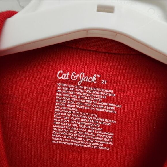 Lot of Two Cat&Jack Red Valentine's Day Christmas Holiday Themed Dresses - Picture 6 of 8